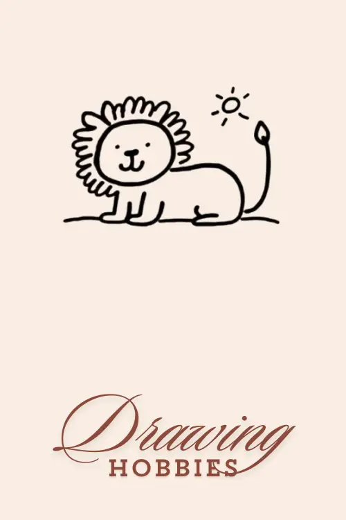 Lion-Sunbathing-Drawing