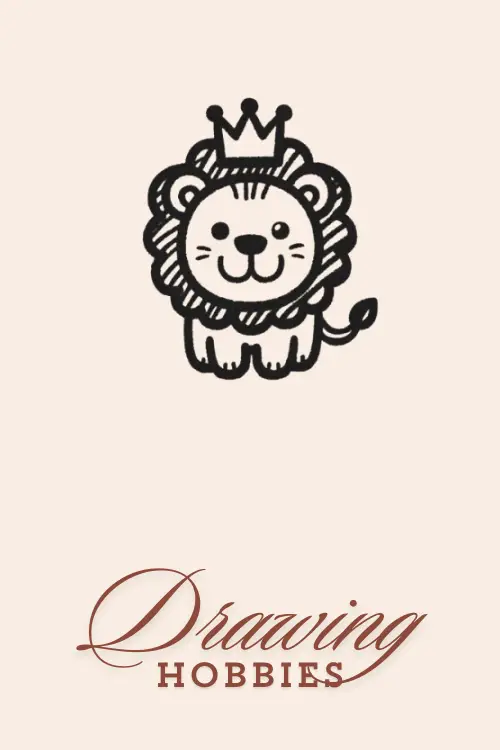 Lion-with-Crown-Drawing