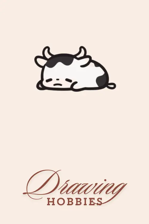 Sleeping Cow Drawing Cute