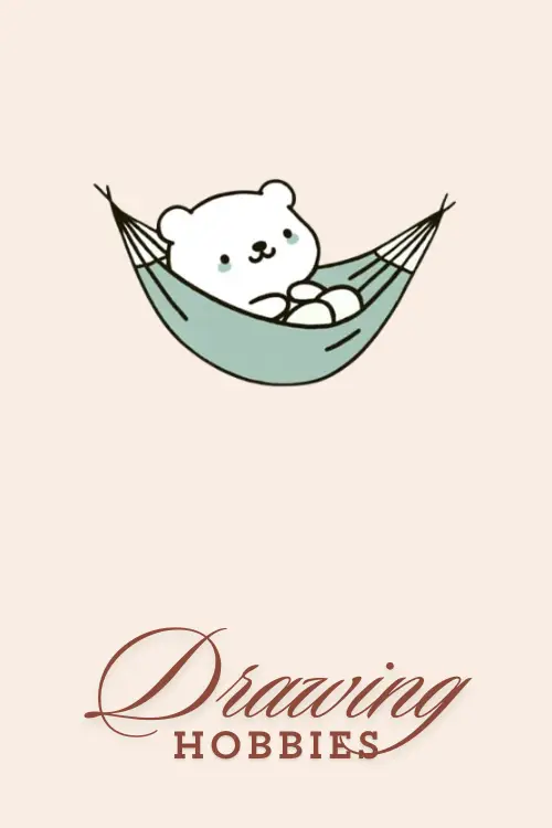 Bear in Hammock Drawing Cute