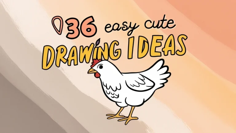 🐤 36 Easy Cute Chicken Drawing Ideas