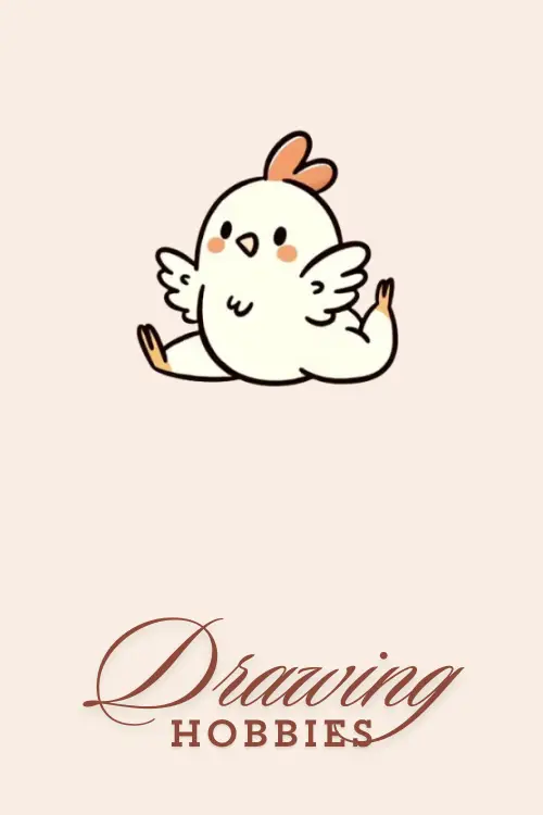 Cute Chicken Doing Yoga Drawing